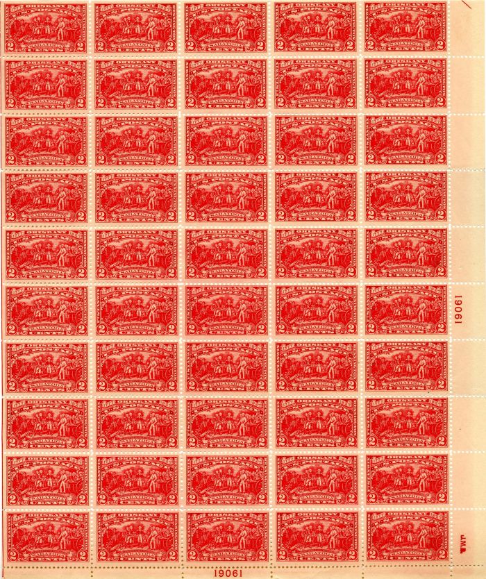 Scott #644 Stamp Sheet - Burgoyne Campaign Issue