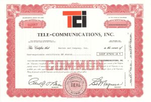 Tele-Communications, Inc. -  Non-negotiable Stock Certificate