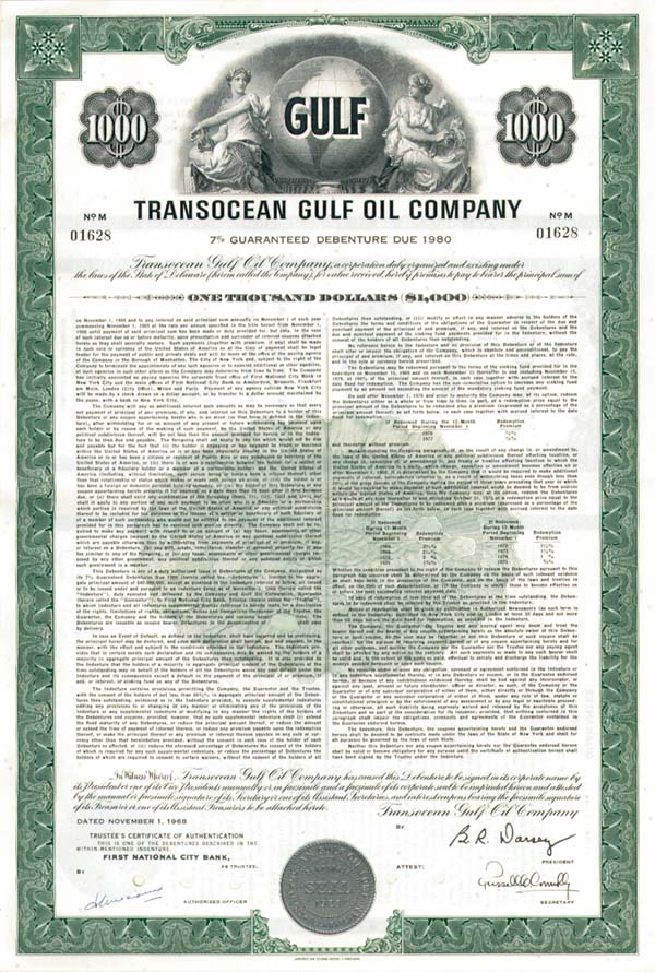 Transocean Gulf Oil Co - Bond