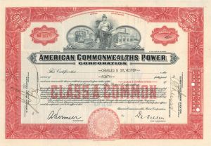 American Commonwealths Power Corp. - Stock Certificate