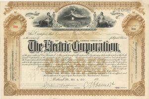 Electric Corp. - 1910 dated Stock Certificate