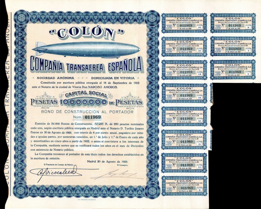 "Colon"- Compania Transaerea Espanola (Uncanceled)