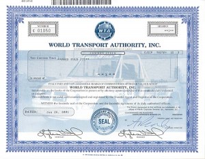 World Transport Authority, Inc. - Stock Certificate