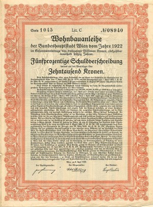 Austrian Bond - 250 Kronen 