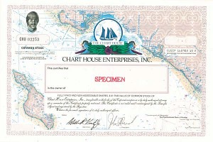 Chart House Enterprises, Inc - Stock Certificate