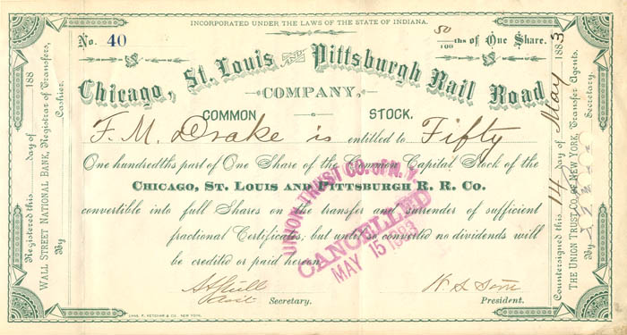 Chicago, St. Louis and Pittsburgh Rail Road Co.