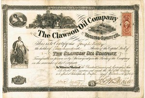 Clawson Oil Co. - Stock Certificate