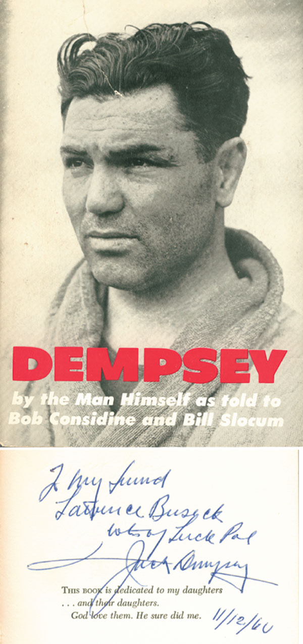 Jack Dempsey Autographed Book - Signed by Jack Dempsey