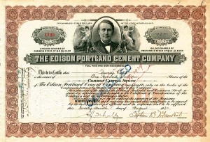 Edison Portland Cement Co. - Stock Certificate