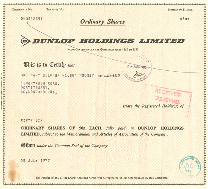 Dunlop Holdings Limited