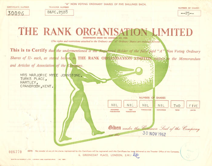 Rank Organisation Limited