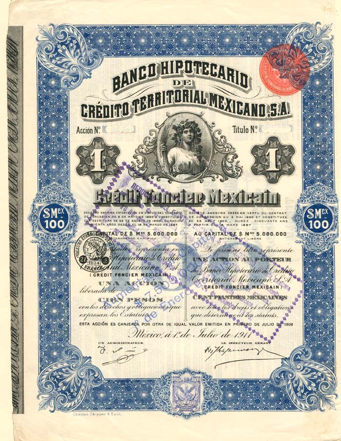 "Queen Elizabeth" Banco Hipotecario De Credito Territorial Mexicano, S.A.