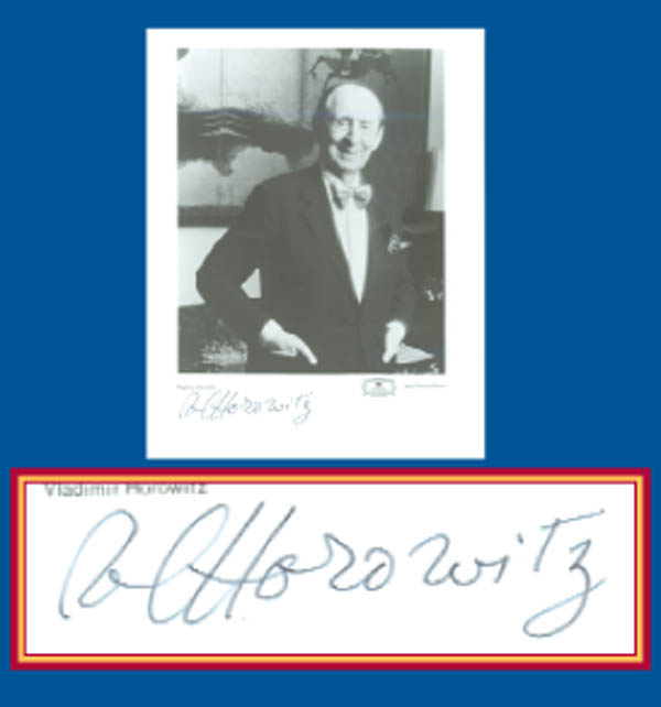 Vladimir Horowitz Signed Photo