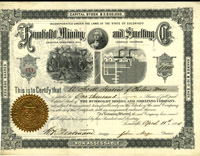 Humboldt Mining and Smelting Co. - Stock Certificate