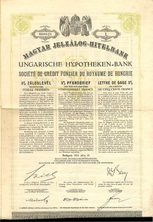 Magyar Jelzalog-Hitelbank - 500 Francs (Uncanceled)