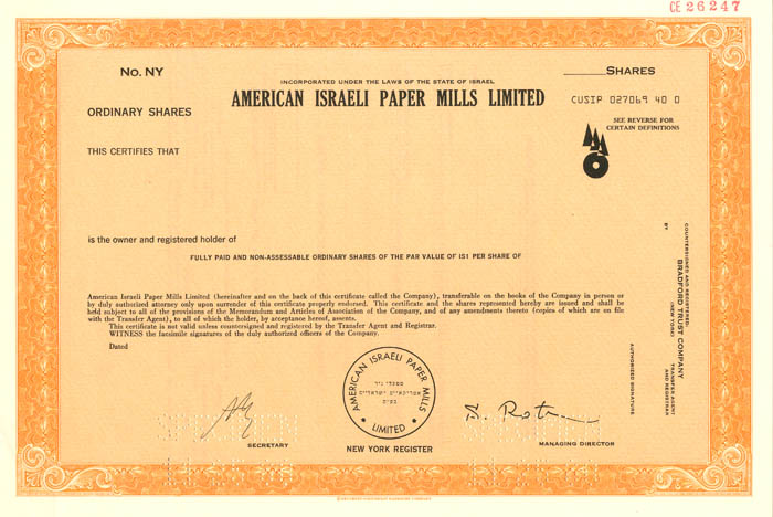 American Israeli Paper Mills Limited