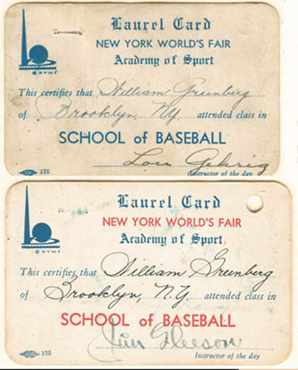 1940's Lou Gehrig Exhibit Card