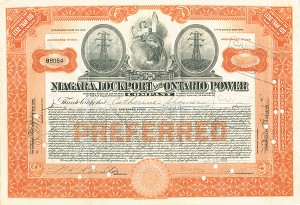 Niagara, Lockport and Ontario Power Co. - Stock Certificate