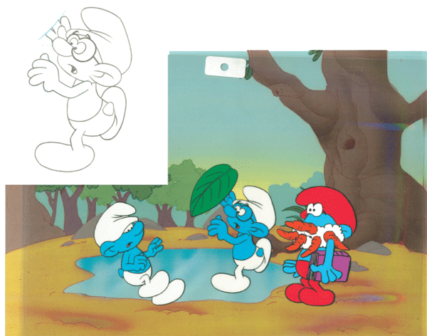 Normal Smurf, Brainy and Papa Smurf