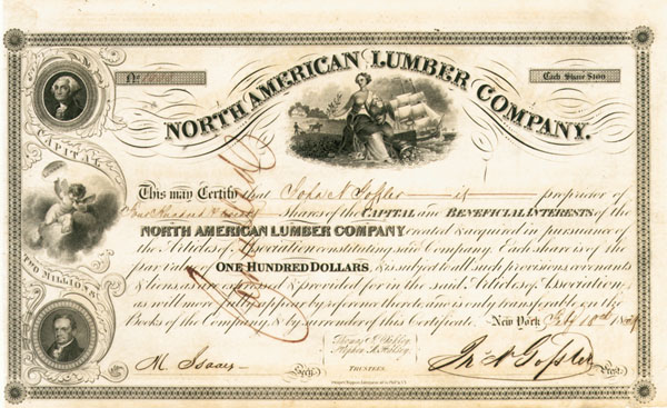 North American Lumber Co. - Stock Certificate