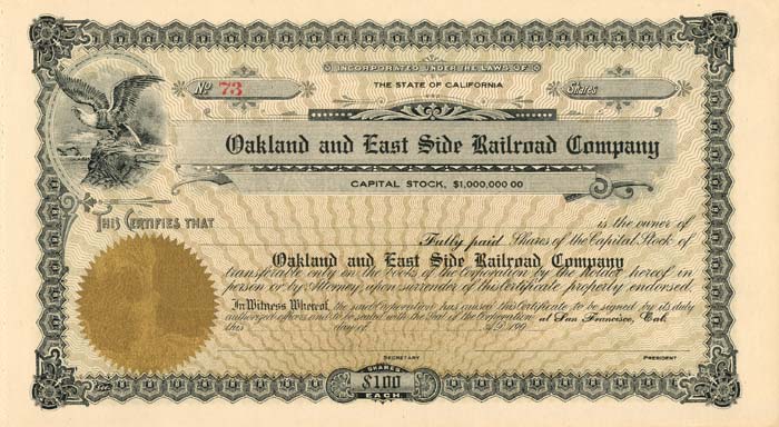 Oakland and East Side Railroad Co.