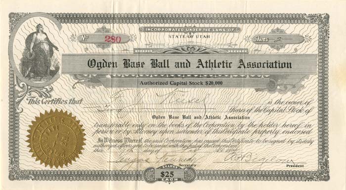 Ogden Base Ball and Athletic Association