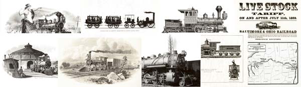 Collection of 9 Railroad Prints