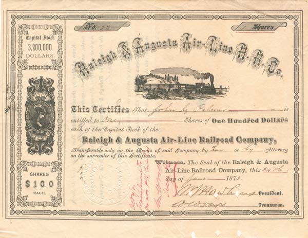 Raleigh and Augusta Air-Line Railroad Co.