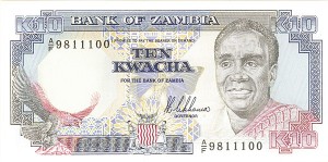 Zambia - 10 Kwacha P-31 - ND1989-90 dated Foreign Paper Money