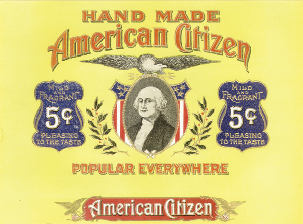 Cigar Box Label "American Citizen" - <b>Not Actual Cigars</b>