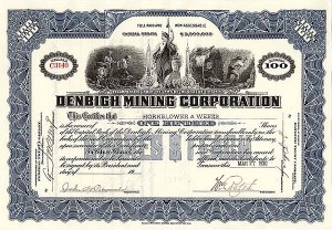 Denbigh Mining Corp - Stock Certificate