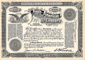 Anglo-American Oil Co. - Stock Certificate