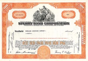 Sperry Rand Corporation - Stock Certificate