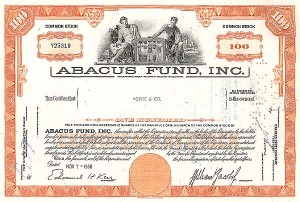 Abacus Fund Incorporated - Stock Certificate