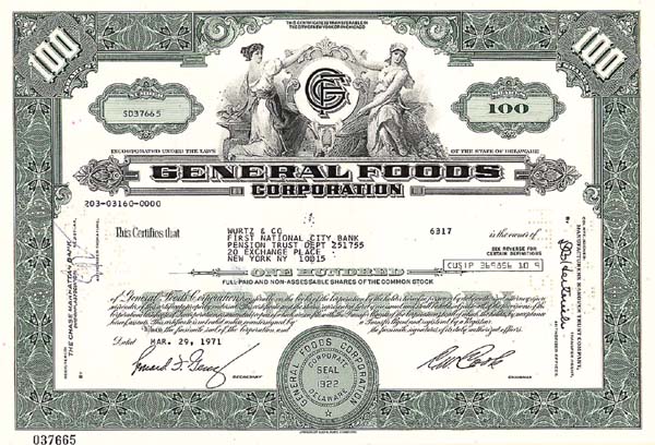 Collectible General Foods Corp