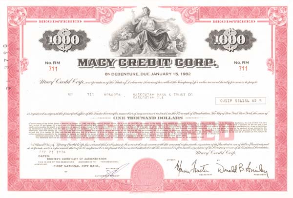 Macy Credit Corporation - Bond