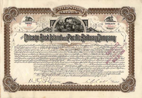 Chicago, Rock Island and Pacific Railway - Bond