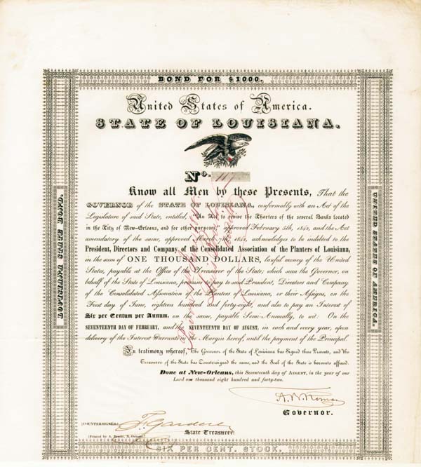 Collectible Louisiana Bonds