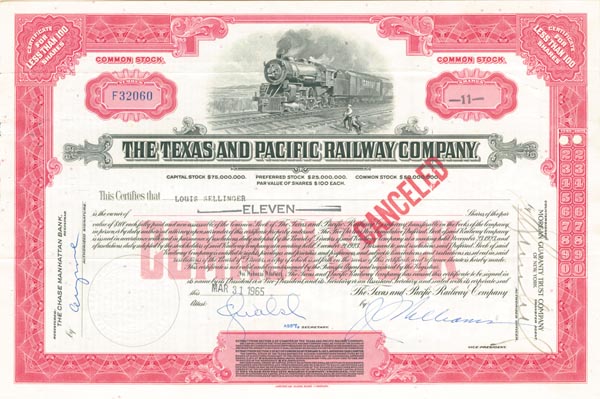 Texas and Pacific Railway Co.