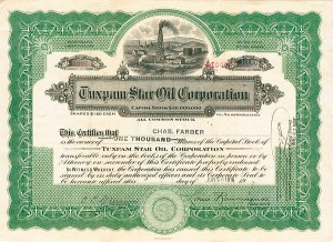 Tuxpam Star Oil Corporation - Stock Certificate