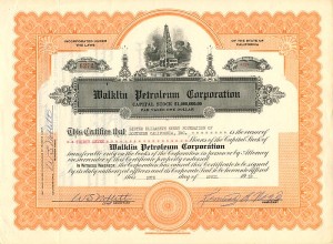 Walklin Petroleum Corporation - Stock Certificate