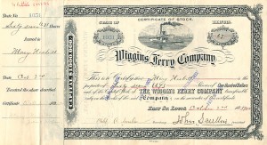 Wiggins Ferry Co. - Stock Certificate