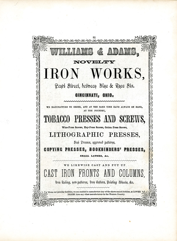 Williams and Adams, Novelty Iron Works